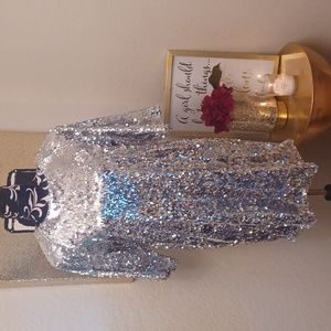 Silver Sequin Dress